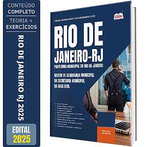 Apostila Rio de Janeiro RJ 2025 - Gestor de Segurança Municipal da Secretaria Municipal da Casa Civil