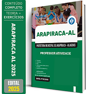 Apostila Prefeitura Arapiraca AL 2025 - Professor Atividade - Educação Infantil e Anos Iniciais