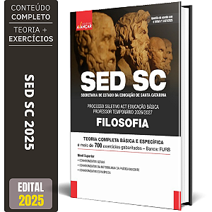 Apostila SED SC 2025 - Professor Temporário - Filosofia