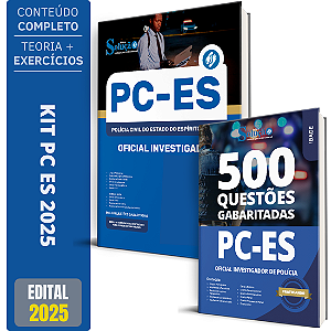 Kit Apostila PC ES 205 - Oficial Investigador + Testes