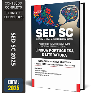 Apostila Professor SED SC 2025 - Língua Portuguesa E Literatura