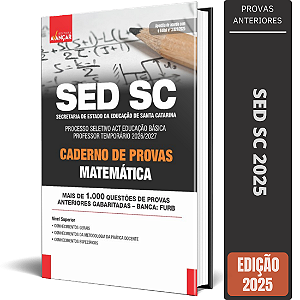 Apostila Caderno De Provas / Revisão SED SC 2025 - Matemática