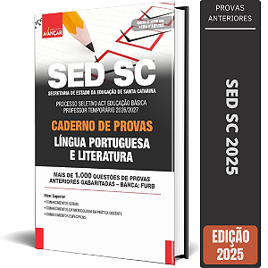 Caderno De Provas SED SC 2025 - Língua Portuguesa E Literatura