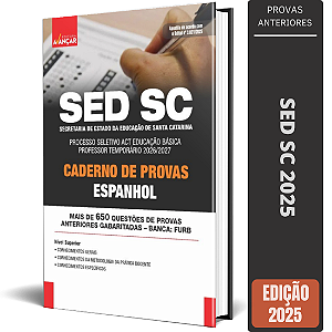 Caderno De Provas SED SC 2025 - Espanhol