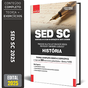 Apostila SED SC 2025 - Professor Temporário - História