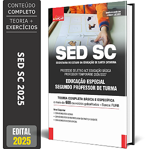 Apostila Concurso SED SC 2025 - Segundo Professor De Turma