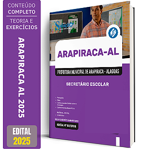 Apostila Prefeitura Arapiraca AL 2025 - Secretário Escolar