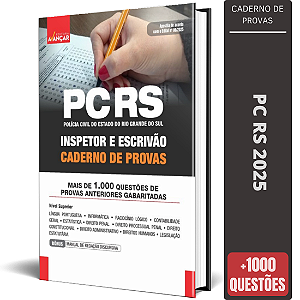 Caderno De Provas Concurso Pc Rs 2025 - Escrivão E Inspetor