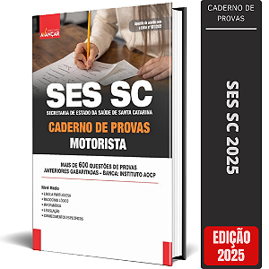 Caderno De Provas SES SC 2025 - Motorista