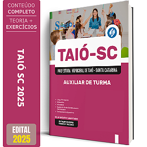 Apostila Prefeitura de Taió SC 2025 - Auxiliar de Turma
