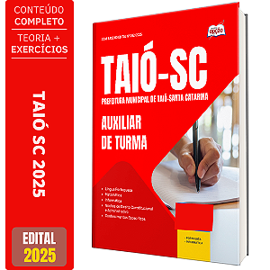 Apostila Prefeitura de Taió SC 2025 - Auxiliar de Turma