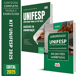 Kit Apostila Unifesp 2025 - Assistente Em Administração + Testes