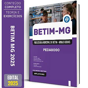 Apostila Prefeitura de Betim MG 2025 - Pedagogo