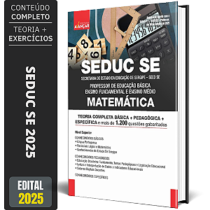 Apostila SEDUC SE 2025 - Professor Matemática