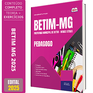 Apostila Prefeitura de Betim MG 2025 - Pedagogo