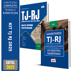 Kit Apostila TJ RJ 2025 - Analista Judiciário Sem Especialidade + Testes