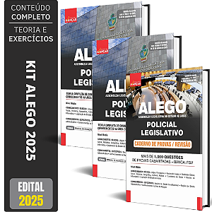 Kit Apostila Policial Legislativo ALEGO 2025 - TEORIA + PROVAS