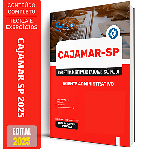 Apostila Prefeitura Cajamar SP 2025 - Agente Administrativo