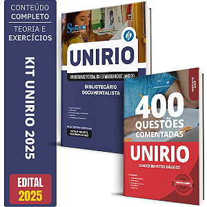 Kit Apostila UNIRIO 2025 - Bibliotecário Documentalista + Testes