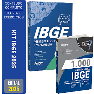 Kit Apostila Ibge 2025 - Agente Pesquisas E Mapeamento + Questões