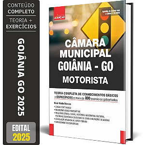 Apostila Câmara Municipal De Goiânia Go 2025 - Motorista