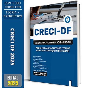 Apostila CRECI DF 2025 - PAS Especialista Serviços Técnico-Administrativos (Administração)