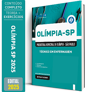 Apostila Prefeitura Olímpia SP 2025 - Técnico em Enfermagem