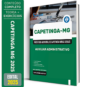 Apostila Prefeitura de Capetinga MG 2025 - Auxiliar Administrativo