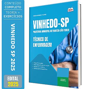 Apostila Prefeitura de Vinhedo SP 2025 - Técnico de Enfermagem