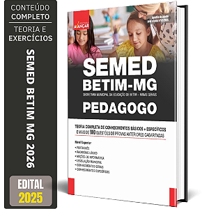 Apostila SEMED Betim Mg 2026 - Pedagogo