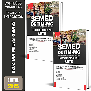 Apostila SEMED Betim Mg 2026 - Professor P2 - Artes