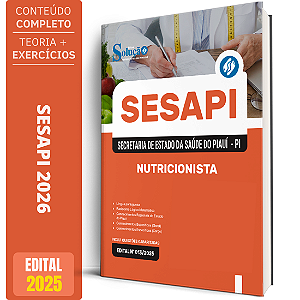 Apostila Secretaria de Estado da Saúde do Piauí 2026 - Nutricionista