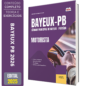 Apostila Câmara de Bayeux PB 2026 - Motorista