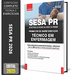 Apostila Concurso SESA PR 2026 - Técnico De Enfermagem