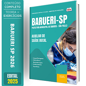 Apostila Prefeitura de Barueri SP 2026 - Auxiliar de Saúde Bucal