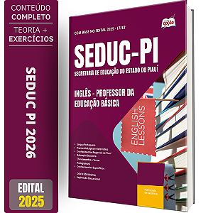 Apostila SEDUC PI 2026 - Professor da Educação Básica - Inglês