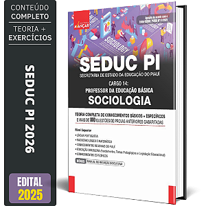 Apostila Completa Seduc Pi 2026 - Professor De Sociologia