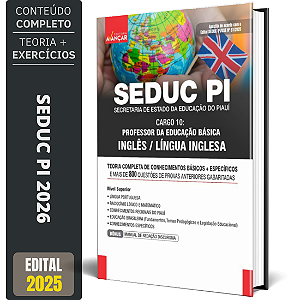 Apostila Completa Seduc Pi 2026 - Professor De Inglês