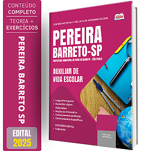 Apostila Prefeitura de Pereira Barreto SP 2026 - Auxiliar de Vida Escolar