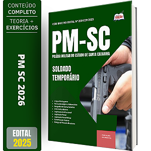 Apostila PM SC 2025 - Soldado - Temporário