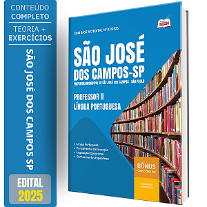 Apostila Prefeitura de São José dos Campos SP 2026 - Professor II - Português