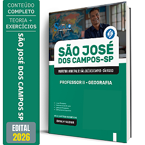 Apostila Concurso São José dos Campos SP 2026 - Professor II - Geografia