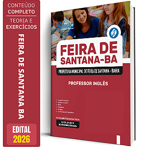 Apostila Prefeitura Feira de Santana BA 2026 - Professor de Inglês