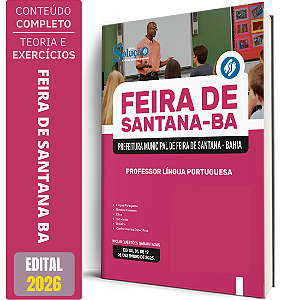 Apostila Prefeitura de Feira de Santana BA 2026 - Professor de Língua Portuguesa