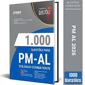 Livro 1000 Questões Gabaritadas para PM AL 2026 - Soldado Combatente
