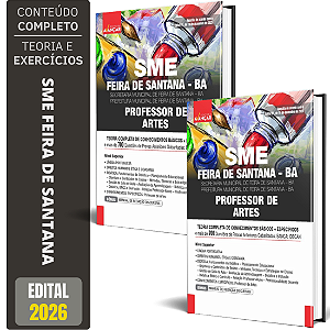 Apostila Sme Feira De Santana Ba 2026 - Professor De Artes