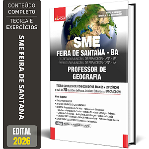 Apostila Sme Feira De Santana Ba 2026 - Professor De Geografia