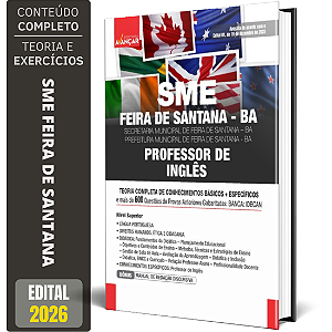 Apostila Sme Feira De Santana Ba 2026 - Professor De Inglês