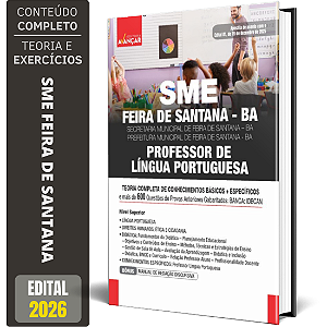 Apostila Sme Feira De Santana Ba 2026 - Professor Língua Portuguesa