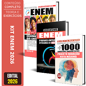 Kit Apostila Concurso ENEM + Testes + Caderno de Provas